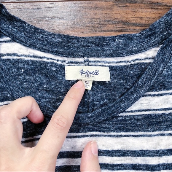 Madewell • bundle 2 tanks knit sleeveless grey white muscle twist linen viscose - Picture 4 of 12